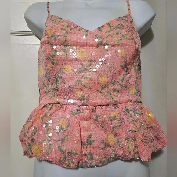 Elegant Pink Floral Camisole - Picture 2 of 6